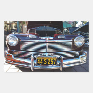 Beautiful Chrome Grille of Classic Mercury Car Rectangular Sticker