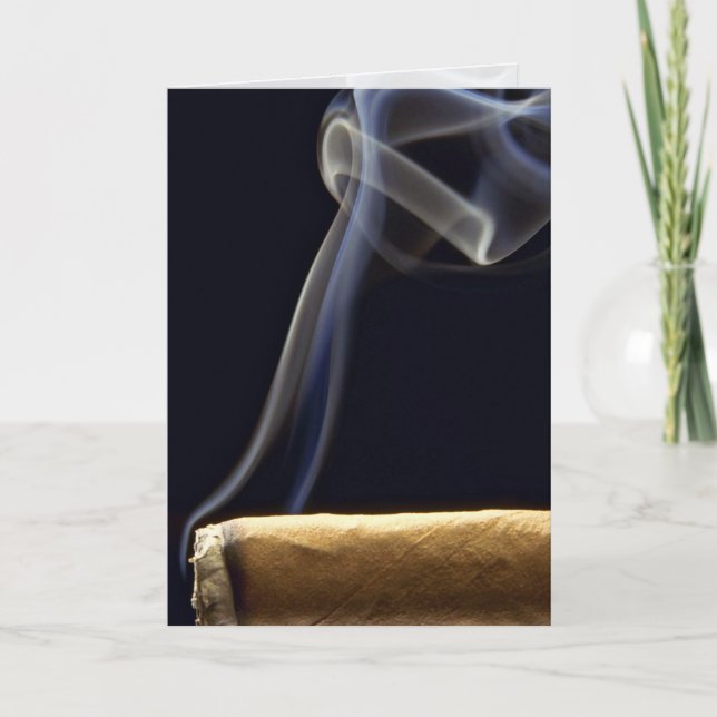 Beautiful Cigar with smoke Card (Front)