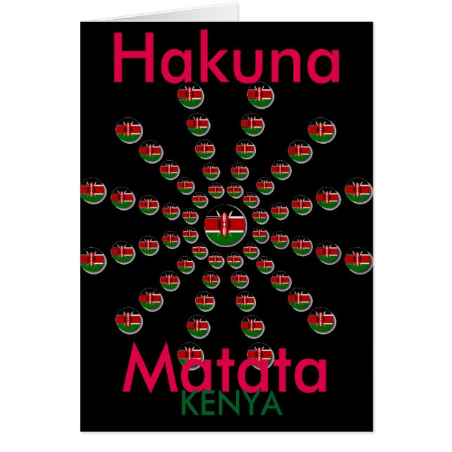Beautiful Circular Kenyan Flag: A Radial Design (Front)