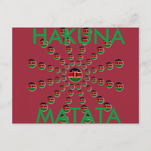 Beautiful Circular Kenyan Flag: A Radial Design Postcard