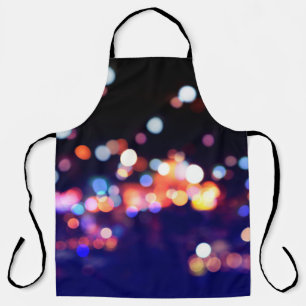 Beautiful city night bokeh light, abstract blur de apron