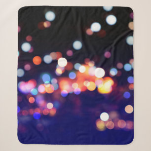 Beautiful city night bokeh light, abstract blur de sherpa blanket