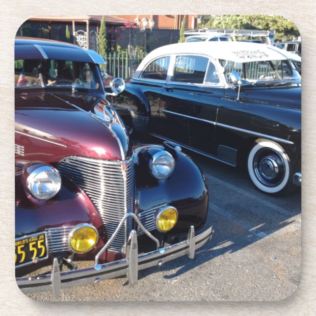 Beautiful Classic Cars at the Car Show Coaster (Front)