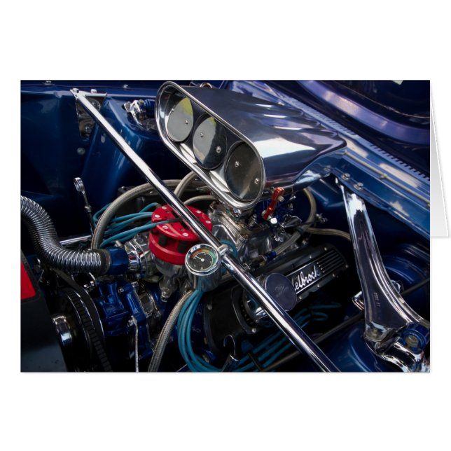Beautiful Clean Car Engine Card