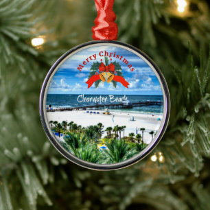 Beautiful Clearwater Beach, Florida Metal Ornament