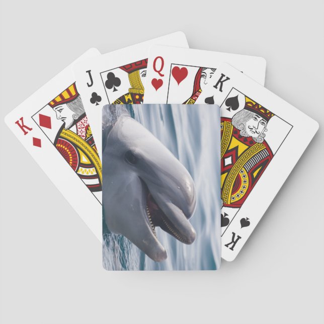 Beautiful Close-Up of a Dolphin Playing Cards (Back)