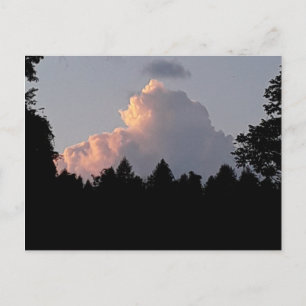 beautiful cloud behind the trees at night  postcard