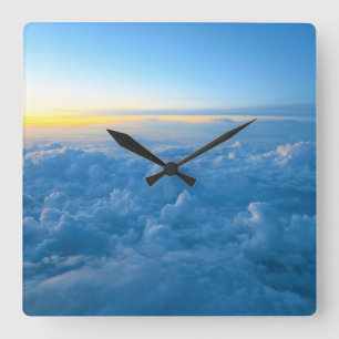 Beautiful cloud square wall clock
