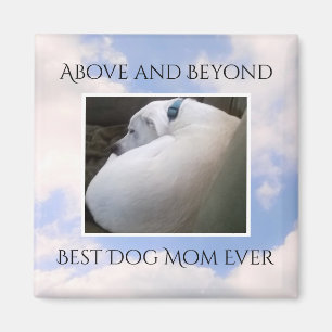 Beautiful Cloudy Sky Best Dog Mum Cute Calm Blue Magnet