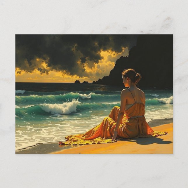 Beautiful Coastal Night | Keeping in Touch Postcard (Front)