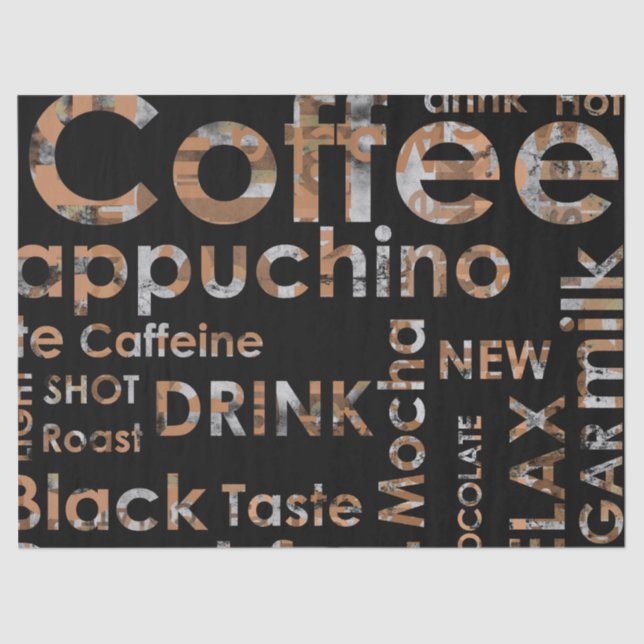 Beautiful Coffee Espresso Cappucino Kitchen Drink Tissue Paper (Front)