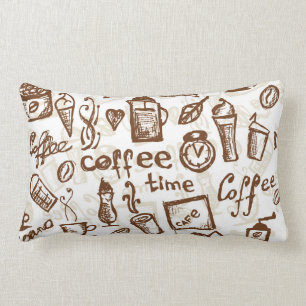 Beautiful Coffee Espresso Design Lumbar Cushion