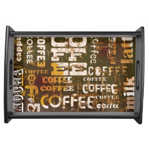 Beautiful Coffee Espresso Design Serving Tray