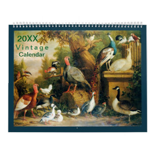 Beautiful Collection of Birds with Vintage-Feel  Calendar