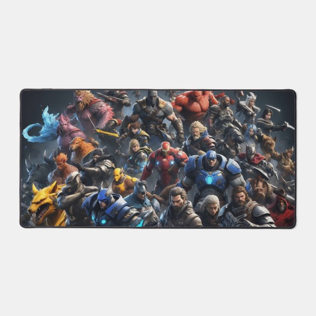 Beautiful collection of game characters #5 desk mat (Front)