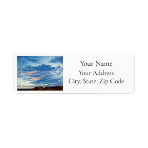 Beautiful Colorado Mountain Sunset View Return Address Label