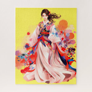 Beautiful colored Kimono Jigsaw Puzzle