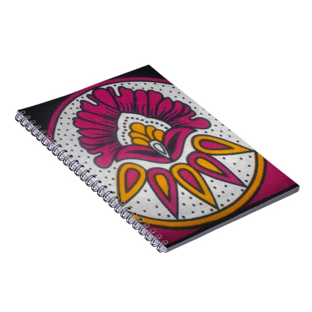 Beautiful Colorful African Fabric Motif Art Print Notebook (Right Side)