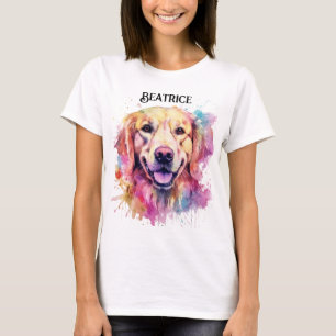 BEAUTIFUL COLORFUL GOLDEN RETRIEVER FACE T-Shirt