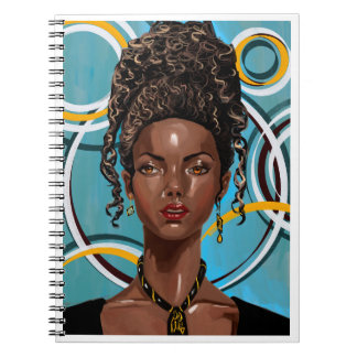 Beautiful Colorful Portrait of an African Woman Notebook