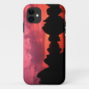 Beautiful colour at sunset of limestone mountains iPhone 11 case