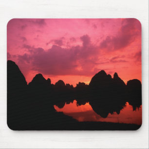 Beautiful colour at sunset of limestone mountains mouse pad