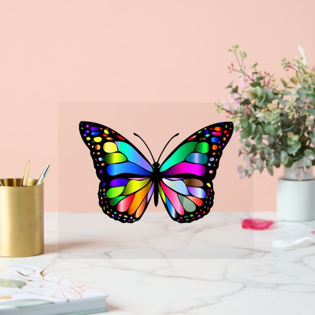 Beautiful Colour Butterflies Acrylic Sign (Wedding)