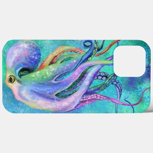 Beautiful Colour Octopus iPhone Case (Back (Horizontal))