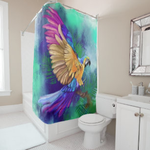 Beautiful Colour Parrot Shower Curtain
