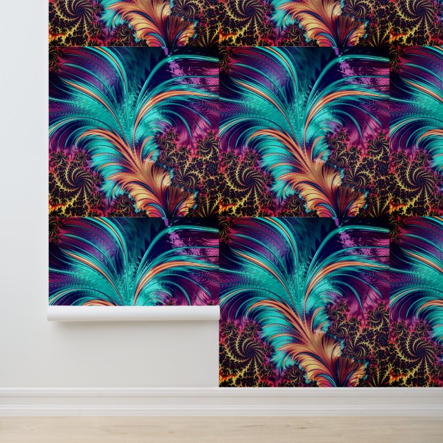 Beautiful Colour Peafowl Feathers Wallpaper (Application)