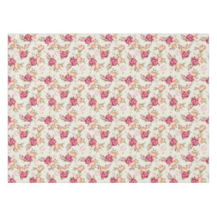 Beautiful colour peony pattern on green tablecloth