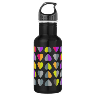 Beautiful coloured hearts 532 ml water bottle