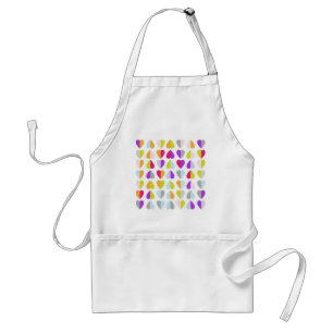 Beautiful coloured hearts standard apron
