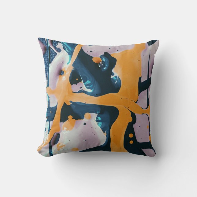 Beautiful & Colourful Abstract Artwork Cushion (Front)