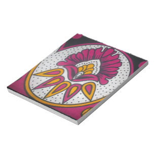 Beautiful Colourful African Fabric Motif Art Print Notepad