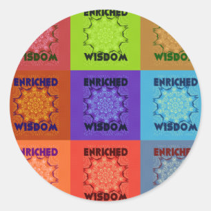  Beautiful Colourful amazing  Enriched Wisdom  Pop Classic Round Sticker