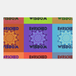  Beautiful Colourful amazing  Enriched Wisdom  Pop Rectangular Sticker