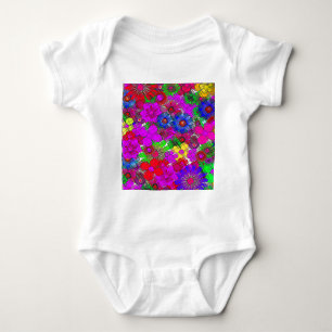 Beautiful Colourful Amazing Floral Pattern Design Baby Bodysuit