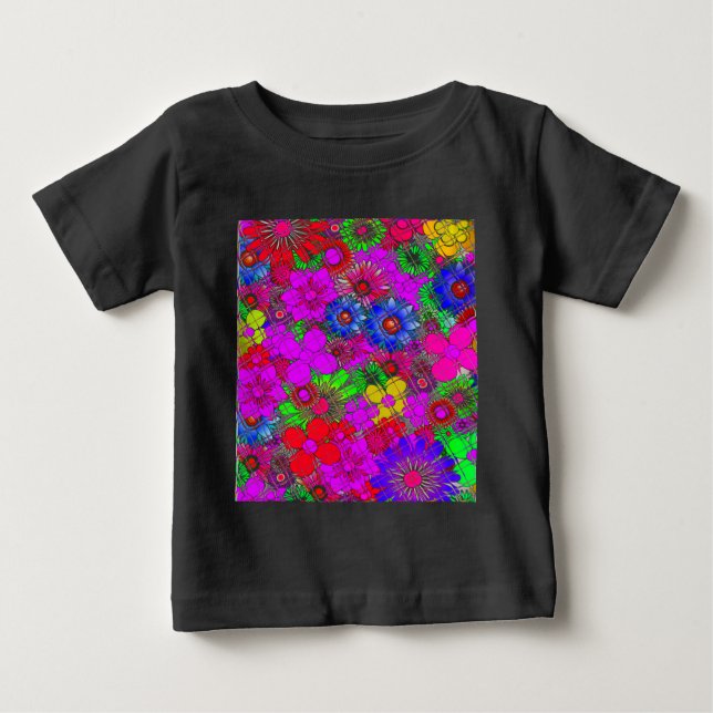 Beautiful Colourful Amazing Floral Pattern Design Baby T-Shirt (Front)