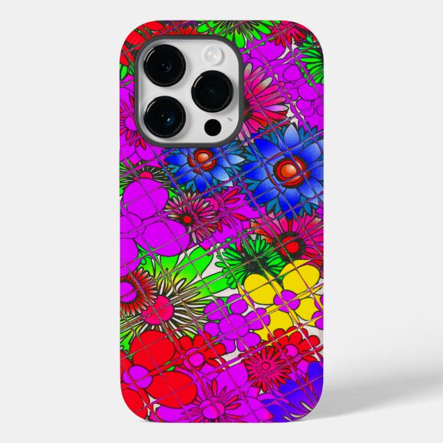 Beautiful Colourful Amazing Floral Pattern Design Case-Mate iPhone Case (Back)