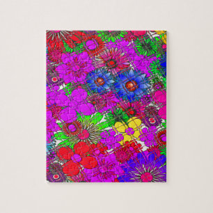 Beautiful Colourful Amazing Floral Pattern Design Jigsaw Puzzle