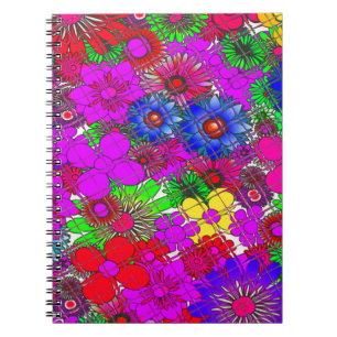 Beautiful colourful amazing floral pattern design notebook
