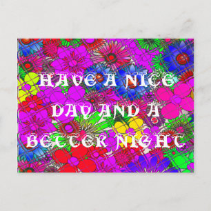 Beautiful Colourful Amazing Floral Pattern Design Postcard
