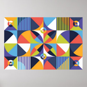 Beautiful Colourful and Unique Abstract Shapes Poster