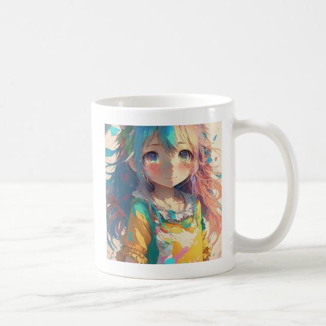 Beautiful Colourful Anime Girl Have a Beautiful Da Coffee Mug (Right)