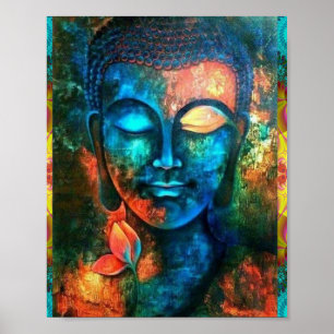Beautiful Colourful Buddha Poster