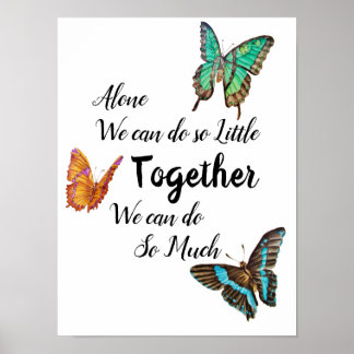 Beautiful Colourful Butterflies Motivational Poster