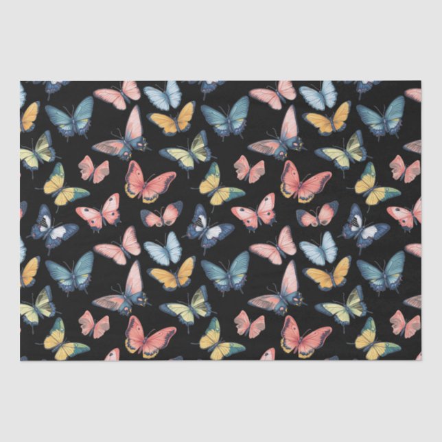 Beautiful Colourful Butterfly Print Tissue Paper (Front)