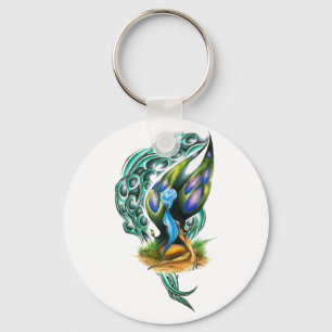Beautiful Colourful Celtic Forest Faery Key Ring