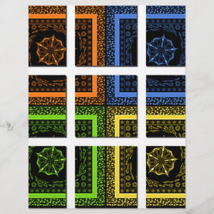 Beautiful colourful chequered geometrical stripes